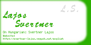 lajos svertner business card